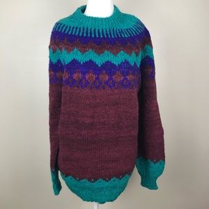 Vintage 100% Bolivian made Lambswool Ski Sweater
